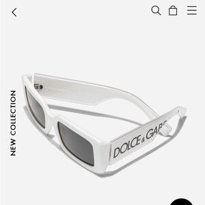 Dolce & Gabbana white frame Kylie Jenner Sunglasses- 3312/87